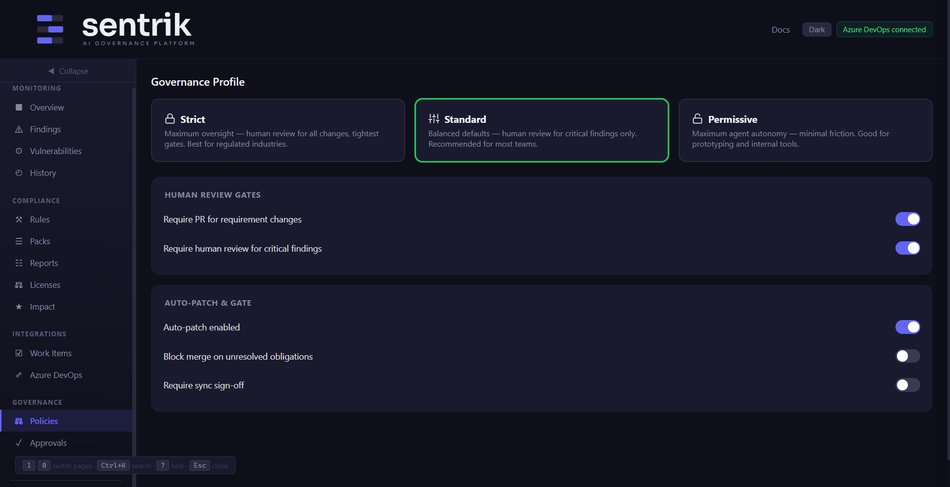 Policies Tab